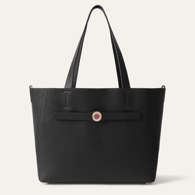 Compact Comfort Sarah Tote | Black with Gold hardware