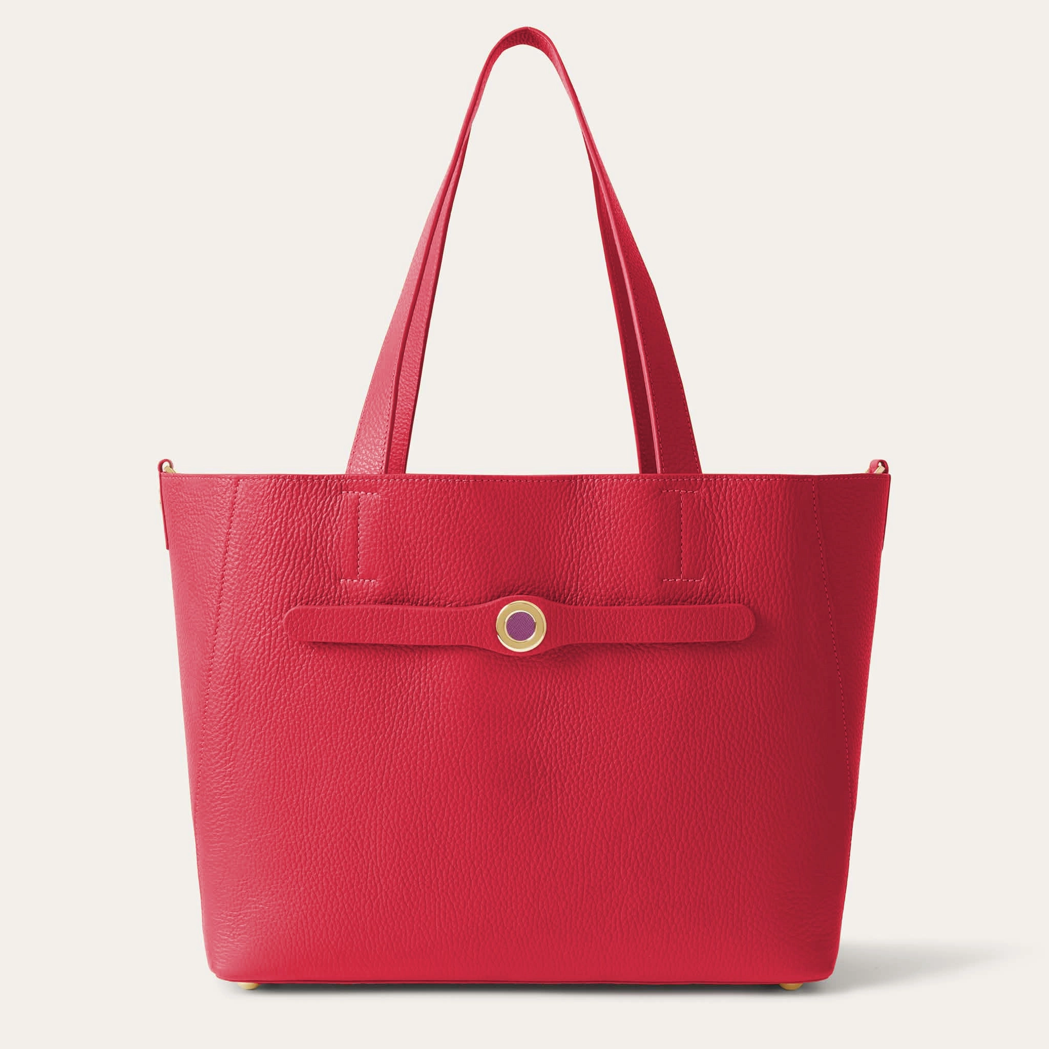 Compact Performance Sarah Tote | Pillarbox Red with Gold hardware
