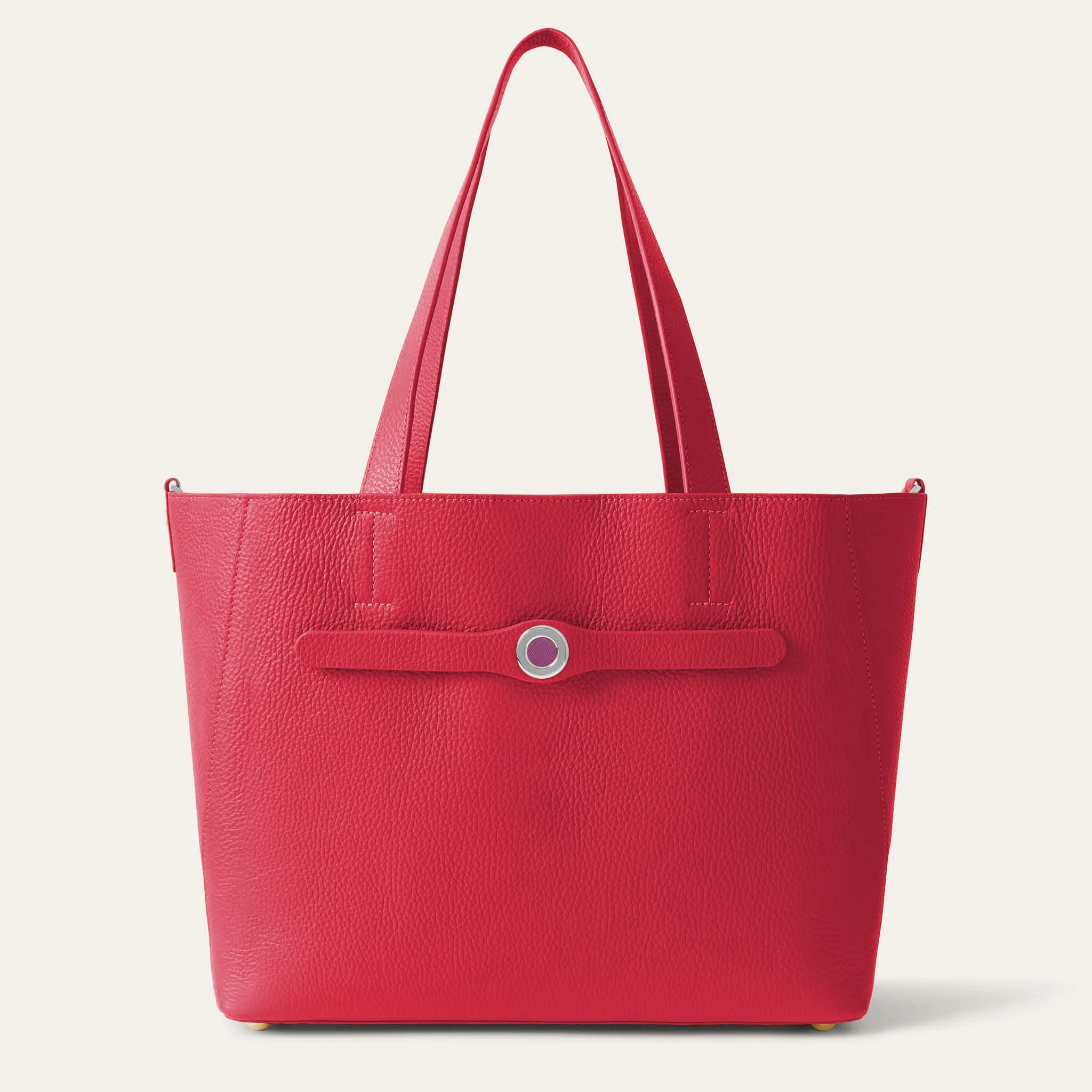 Sarah Tote | Pillarbox Red with Silver hardware Urban Function Easy Storage