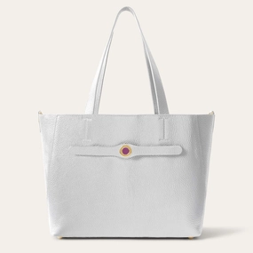 Sarah Tote | Soft Metallic Silver with Gold hardware Travel Ready