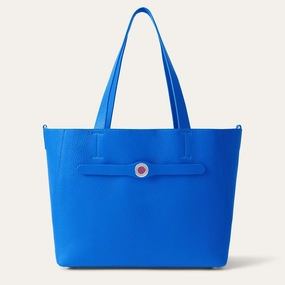 Work Travel Simple Journey Sarah Tote Signature | Sapphire with Silver hardware
