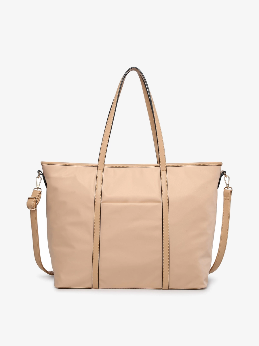 Scarlett Vegan Nylon Tote Polished Aesthetic