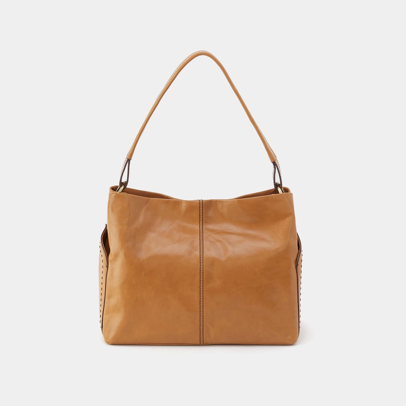 Seneca Shoulder Bag In Polished Leather - Natural Ergonomic Fit