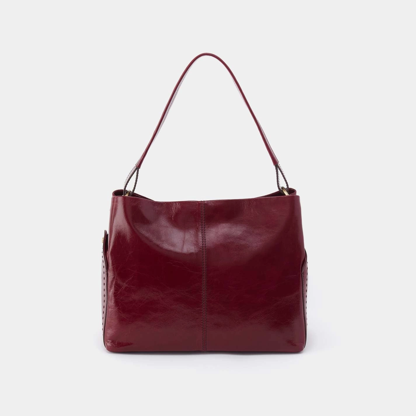 Seneca Shoulder Bag in Polished Leather - Saddleberry Portable Companion Modern Lifestyle