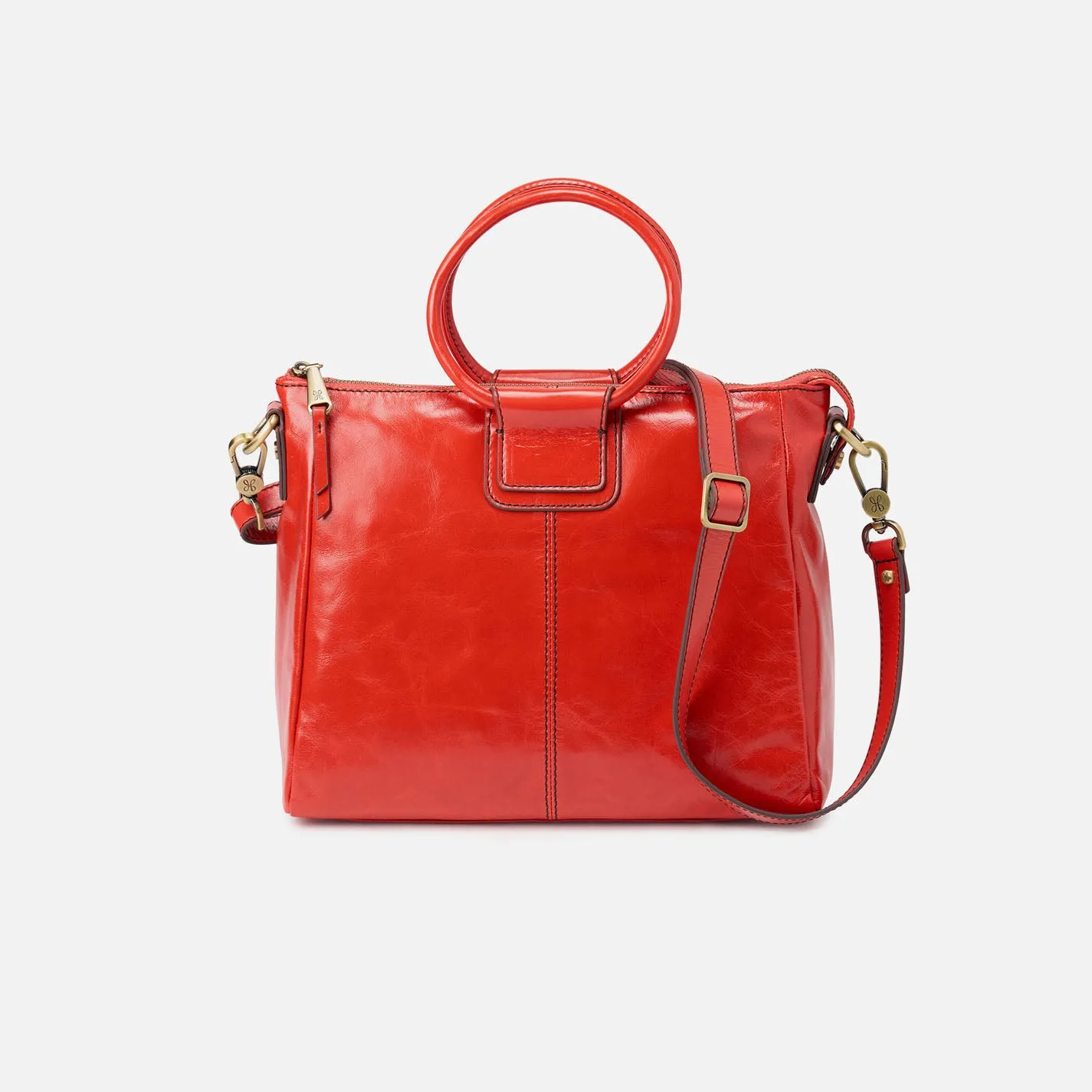 Sheila Medium Satchel In Polished Leather - Grenadine Durable Organizer