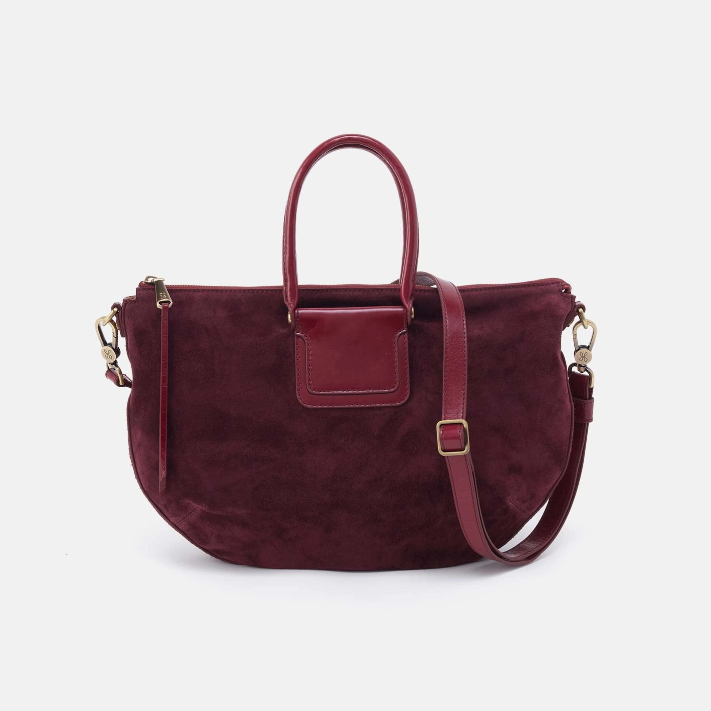 Sheila Large Crossbody in Suede Leather - Prairie Garnet Functional Travel Gear