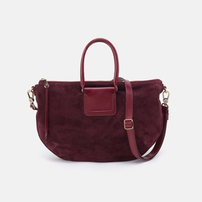 Sheila Large Crossbody in Suede Leather - Prairie Garnet Functional Travel Gear
