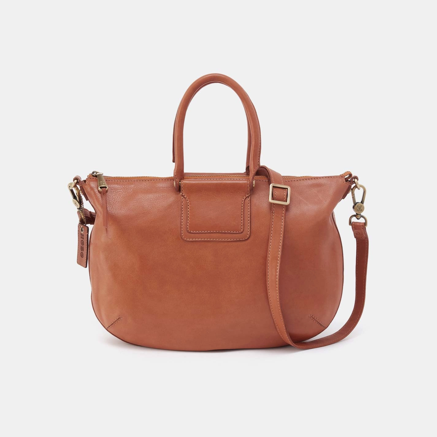 Urban Essential Sheila Large Crossbody in Washed Leather - Harvest Wheat