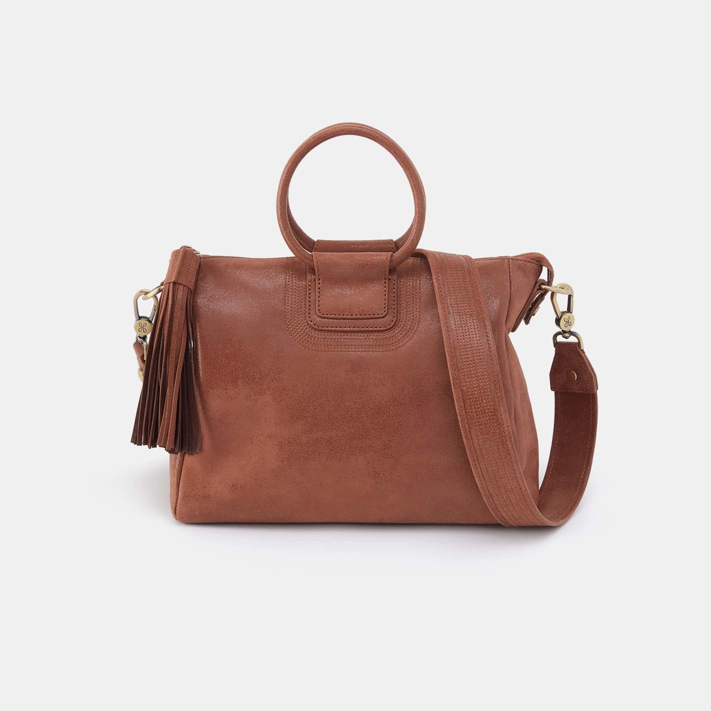 Sheila Medium Satchel in Buffed Leather - Burnished Saddle Casual Everyday