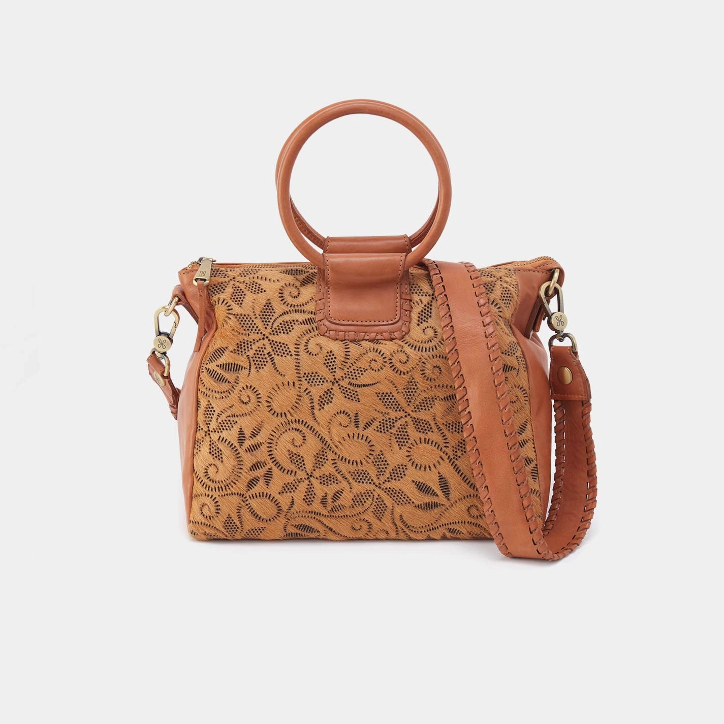 Sheila Medium Satchel in Hair-On Leather - Harvest Wheat Hair-On Comfort Companion