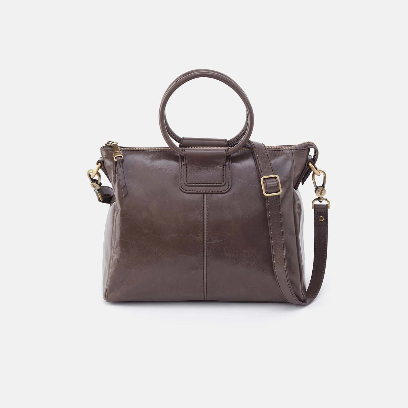 Compact design allows for quick and easy access to all your essentials Practical Compact Form Sheila Medium Satchel in Polished Leather - Hearthstone
