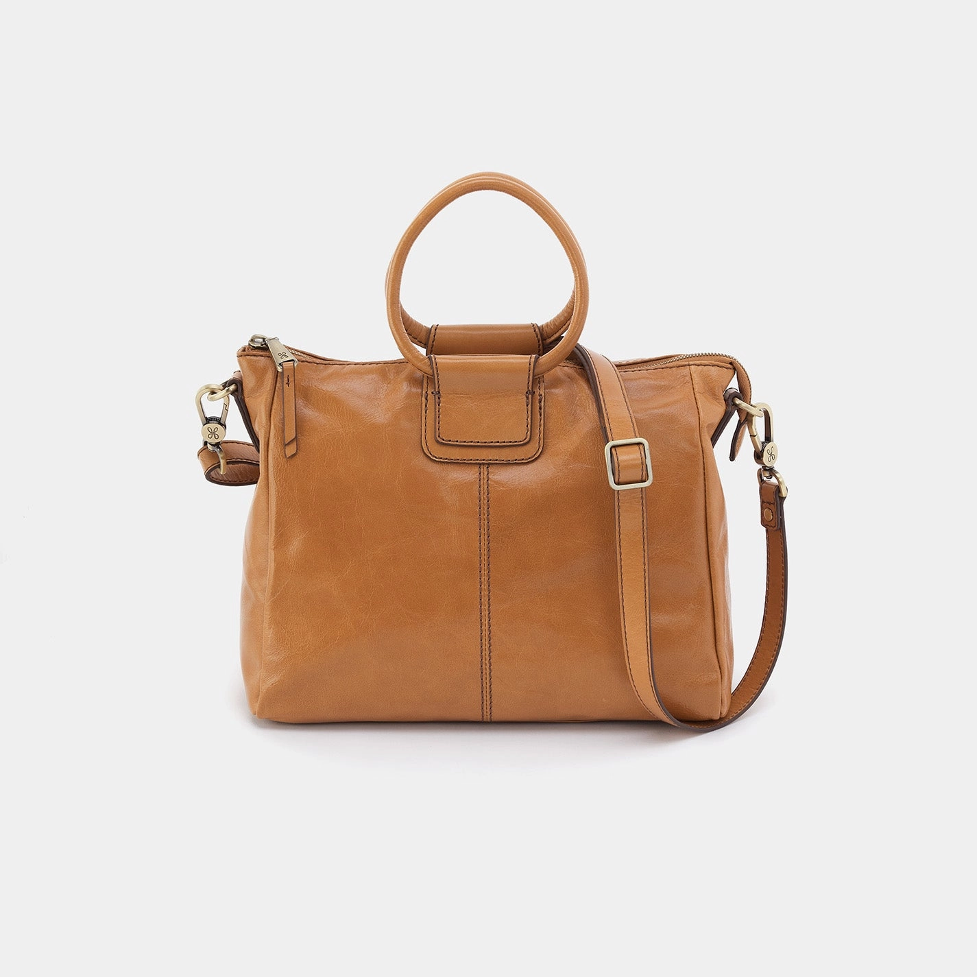 Everyday Practicality Practical Travel Sheila Medium Satchel in Polished Leather - Natural