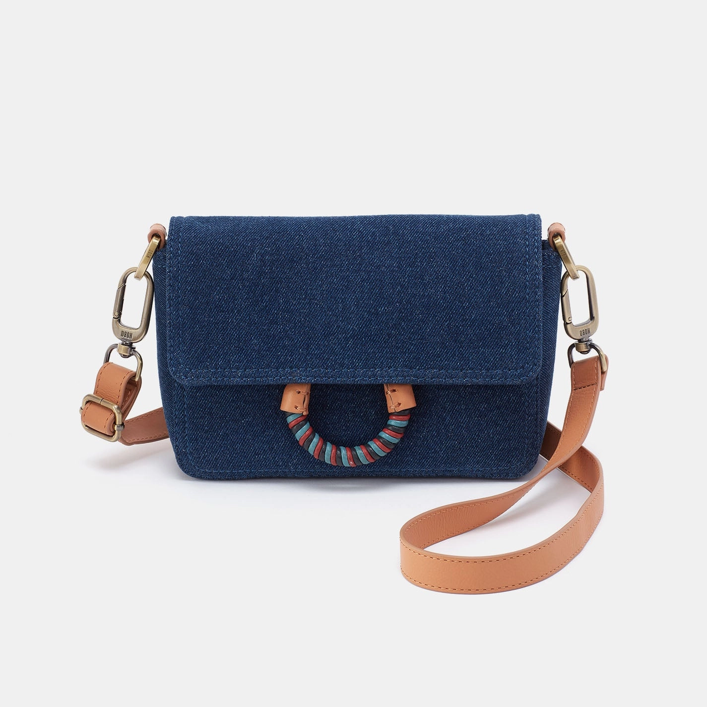 Practical Design Durable Construction Sheila Swift Crossbody In Denim Fabric - Dark Denim