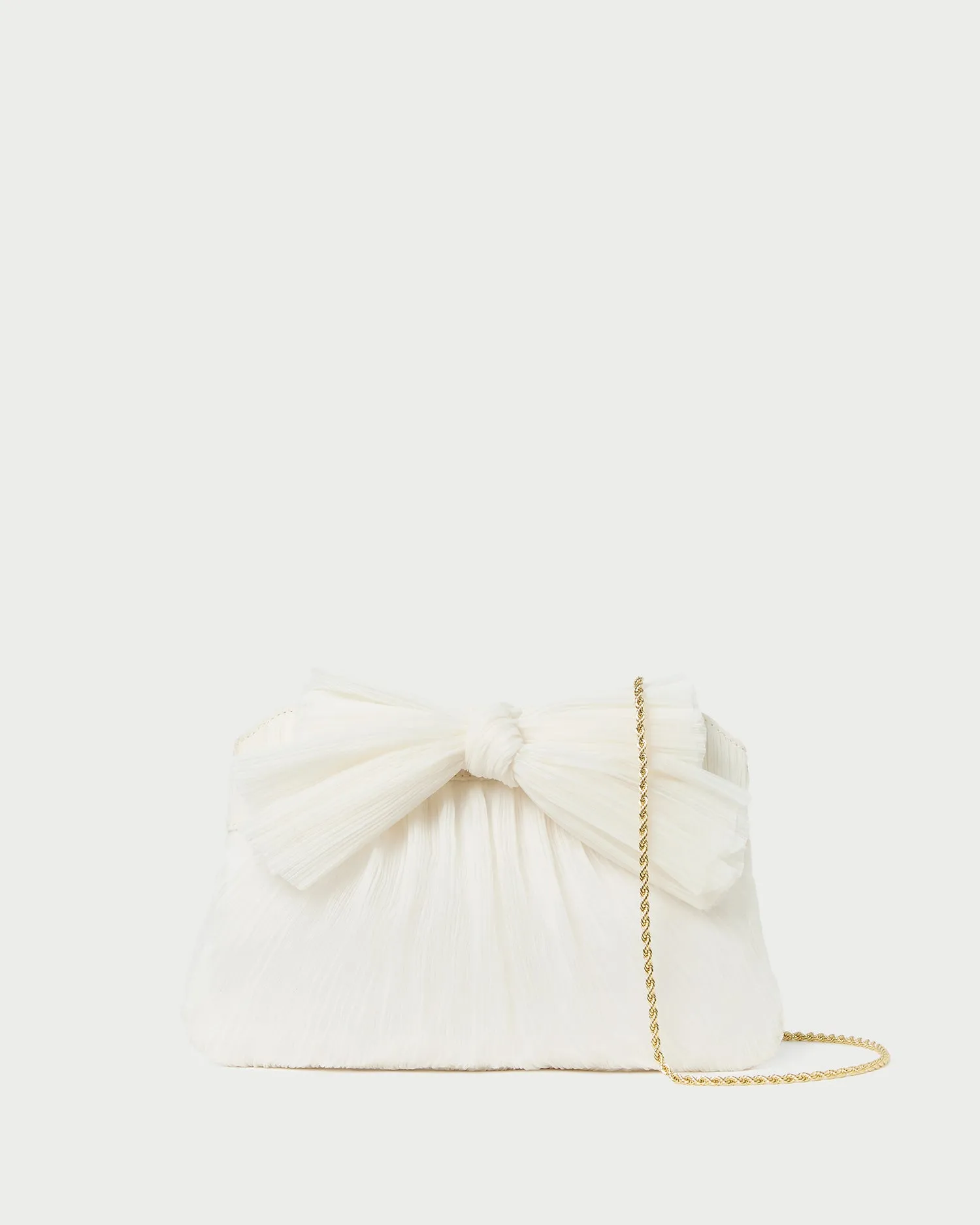 Smart Design Minimal Aesthetic Rayne Pearl Bow Clutch