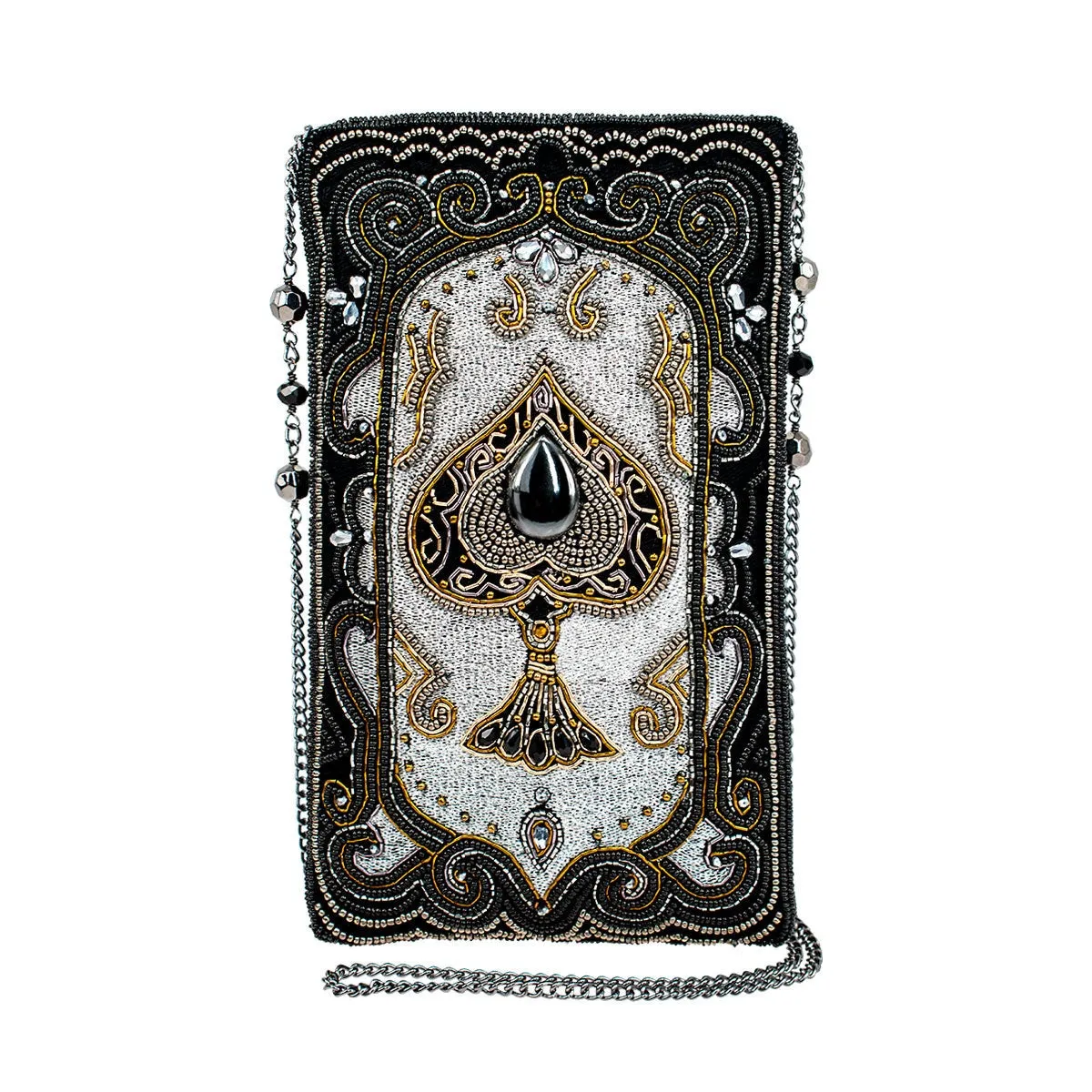 Silver Spade Crossbody Phone Bag Professional Look
