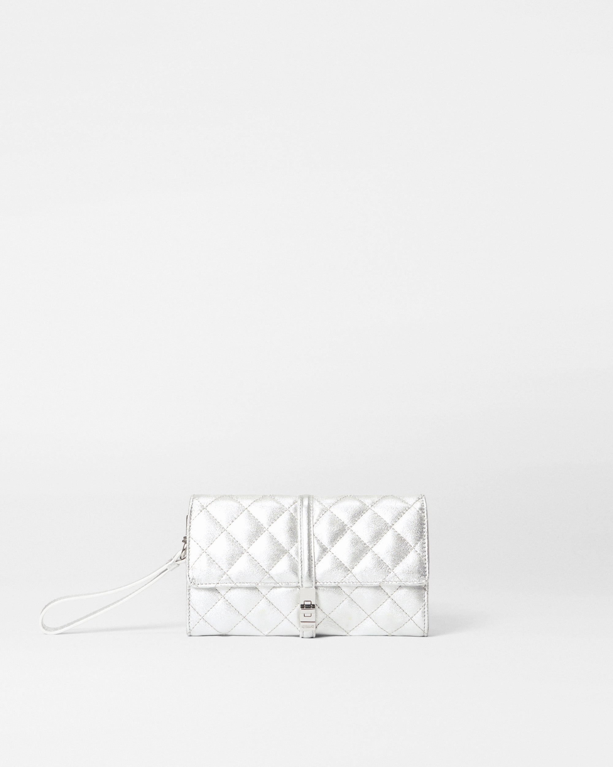 Silver Leather Astor Convertible Crossbody Trendy Modern Street Comfortably fits all your essentials without feeling bulky