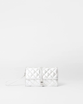 Silver Leather Astor Convertible Crossbody Trendy Modern Street Comfortably fits all your essentials without feeling bulky