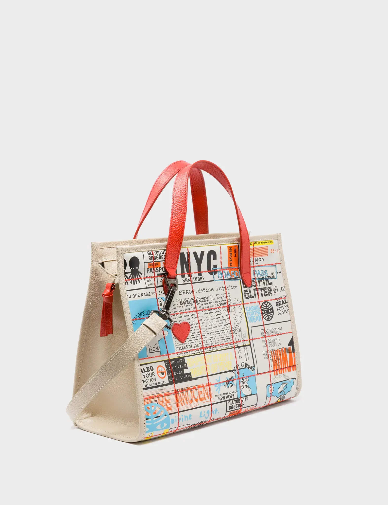 Simon Beige Leather Medium Handbag - Kind Type Design Style Upgrade