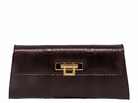 Fonteyn Clutch Snakeskin - Metallic Brown Urban Adventure