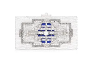 Sleek Rectangle Lillian Silver Metal hardware Trendy Urban