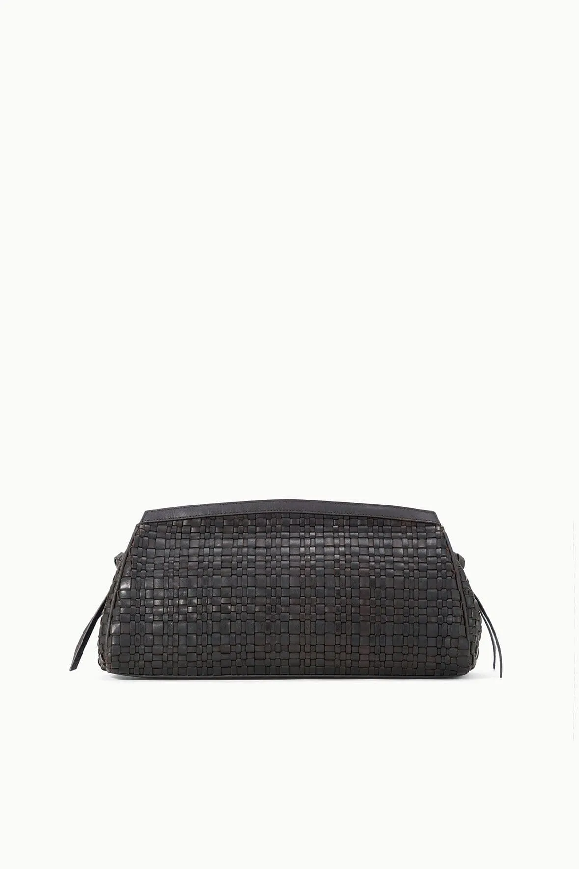 MAUDE SOFT CLUTCH | ESPRESSO WOVEN LEATHER Compact Elegance