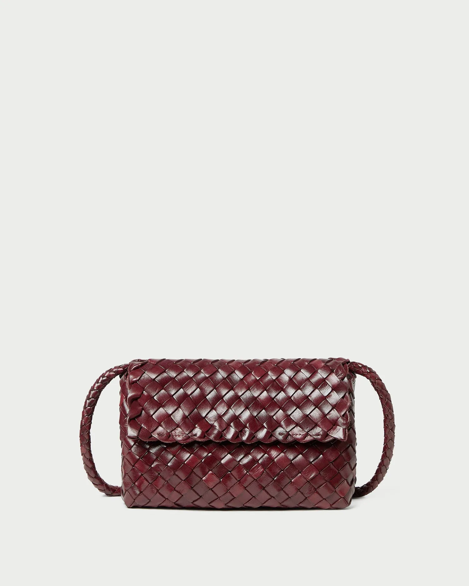 Vinnie Maroon Woven Leather Crossbody Soft and smooth fabric that feels great to the touch Comfortable Daily Wear