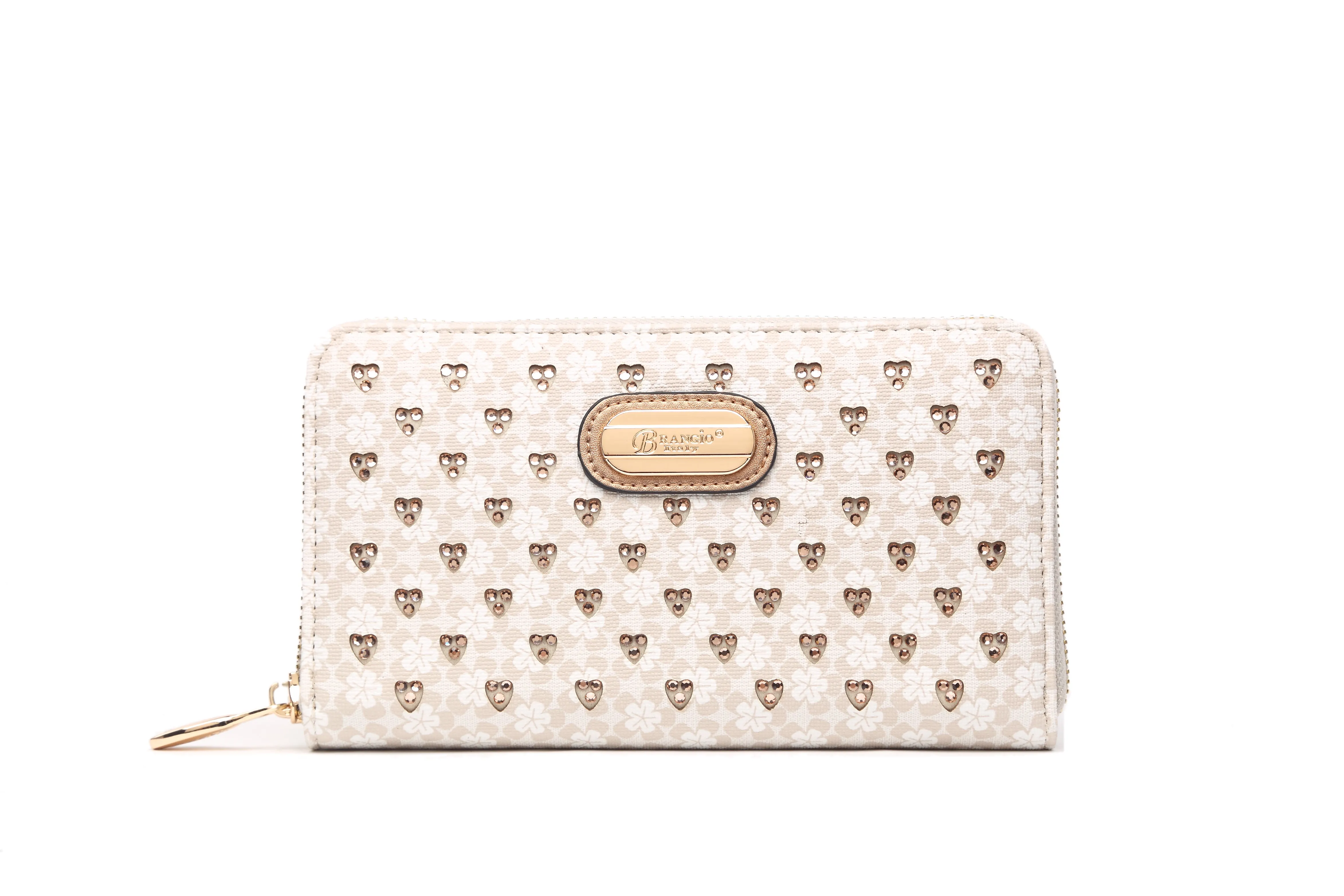 Travel Spirit Functional Edge Brangio Floral Embellished Zip-Around Wallet