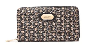Brangio Floral Embellished Zip-Around Wallet Luxury Lifestyle