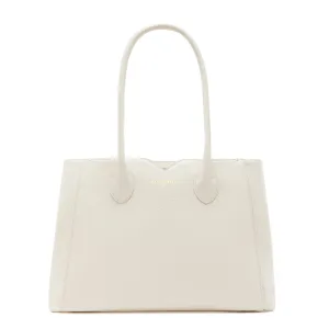 Honor?? Cloe cream calfskin leather handbag Premium Craftsmanship Zipper Pocket