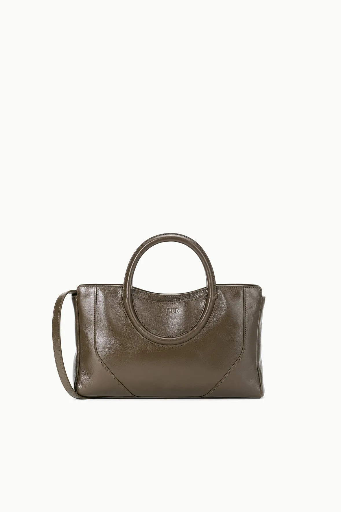 Chic leather clutch Polished Line MAUDE MINI SATCHEL | TRUFFLE