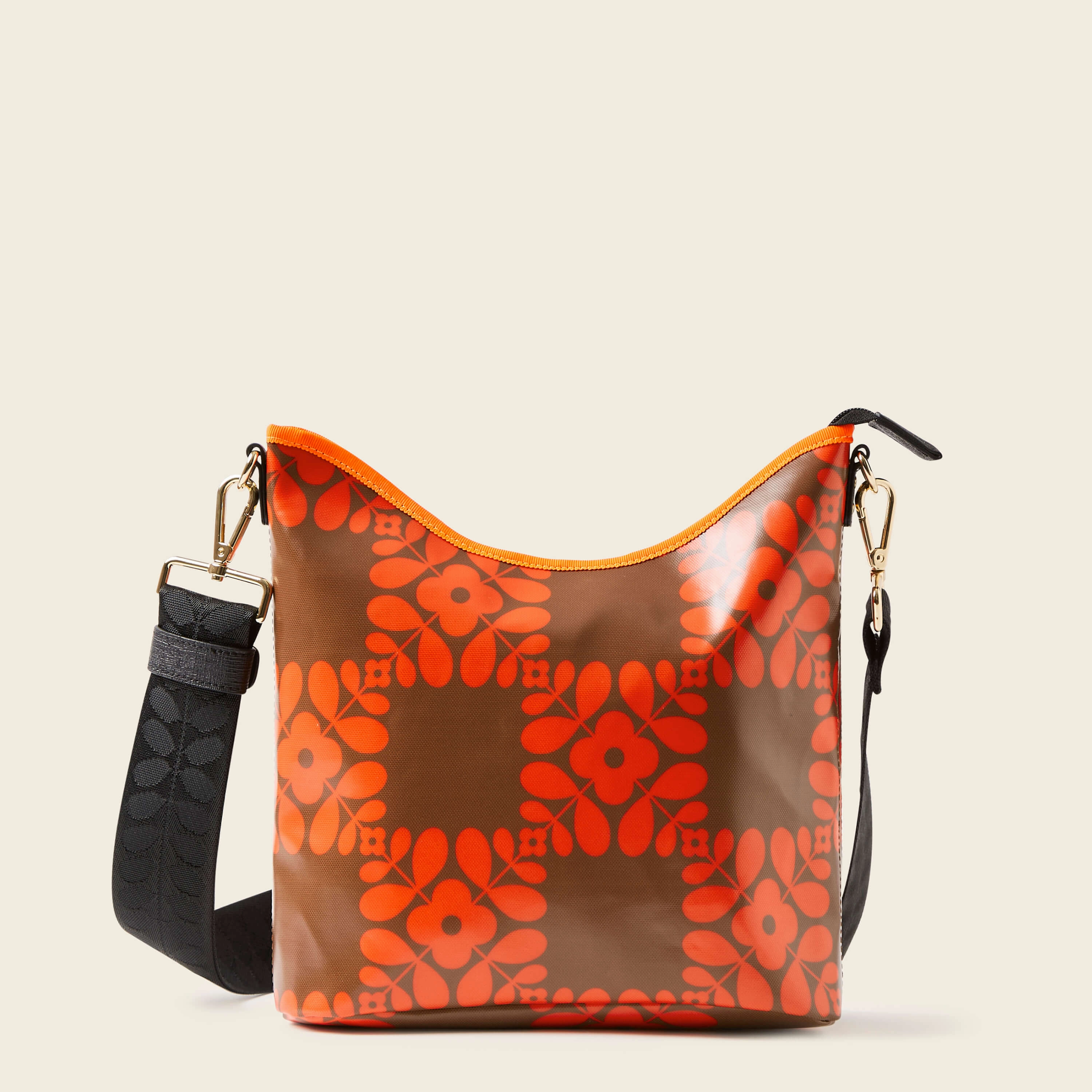 Work Essential Cross Carry Crossbody - Lattice Flower Tile Conker