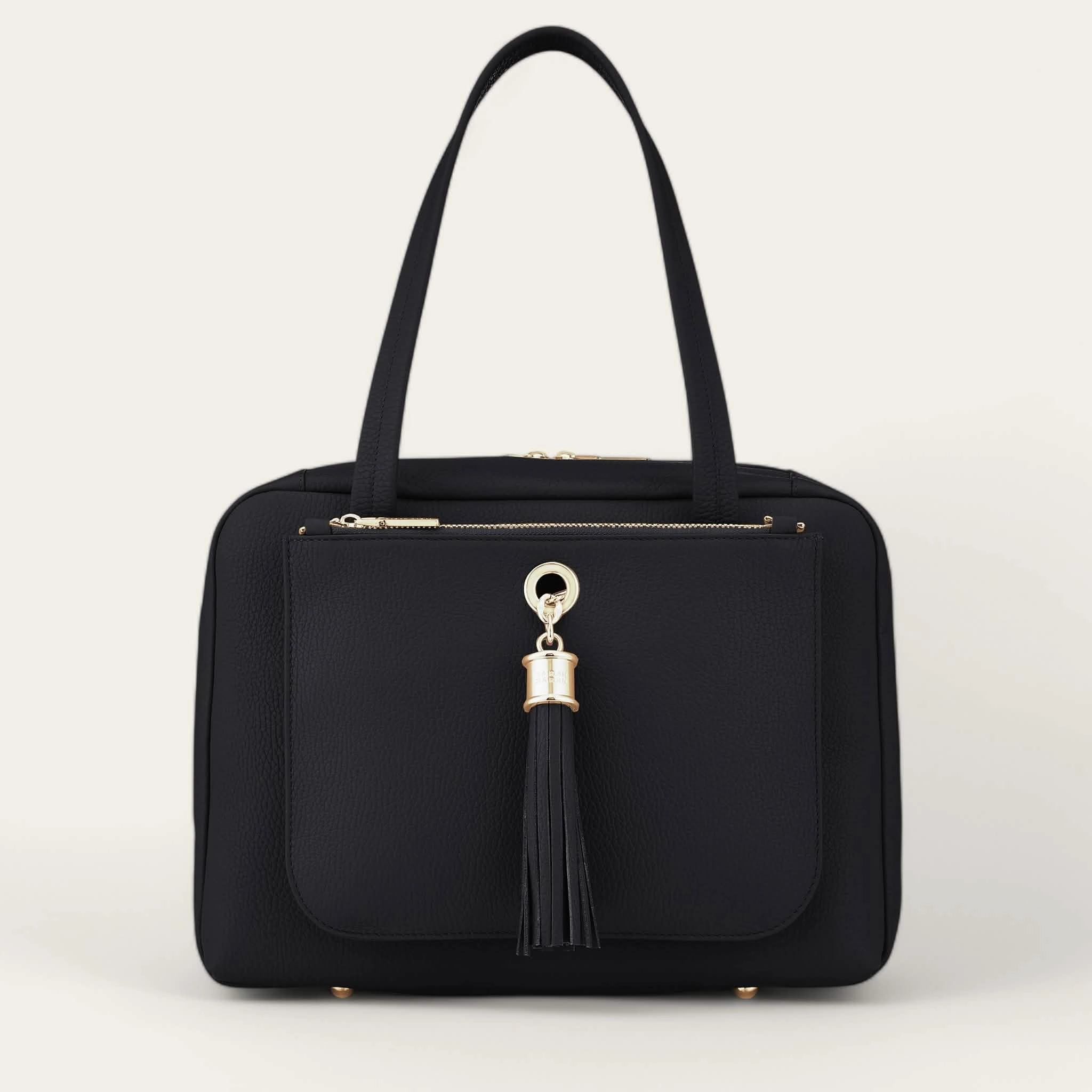 Jessica Shoulder Bag | Black with Gold hardware Practical Everyday Lightweight Carry