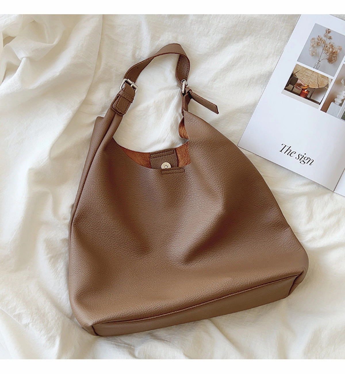 Elena Handbags Medium Retro Hobo Shoulder Bag Daily Comfort Compact Storage