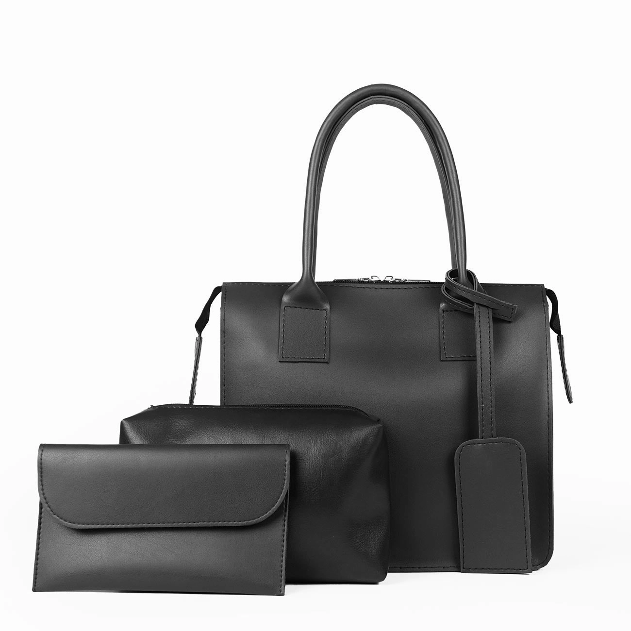 Clever set of 3 Bag Black Practical Feature