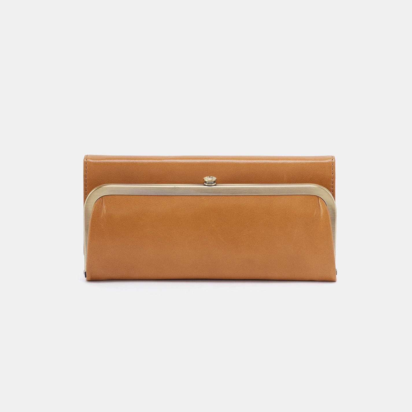 Compact Function Rachel Continental Wallet in Polished Leather - Natural