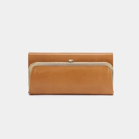 Functional Feature Rachel Continental Wallet in Polished Leather - Natural