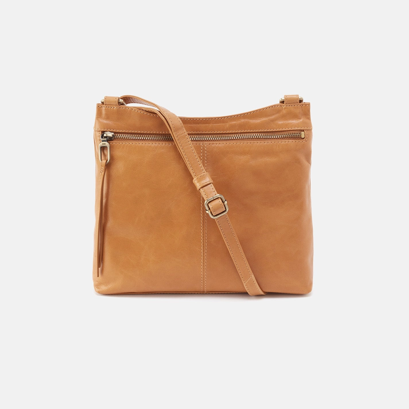 Cambel Crossbody In Polished Leather - Natural Fashion Comfort