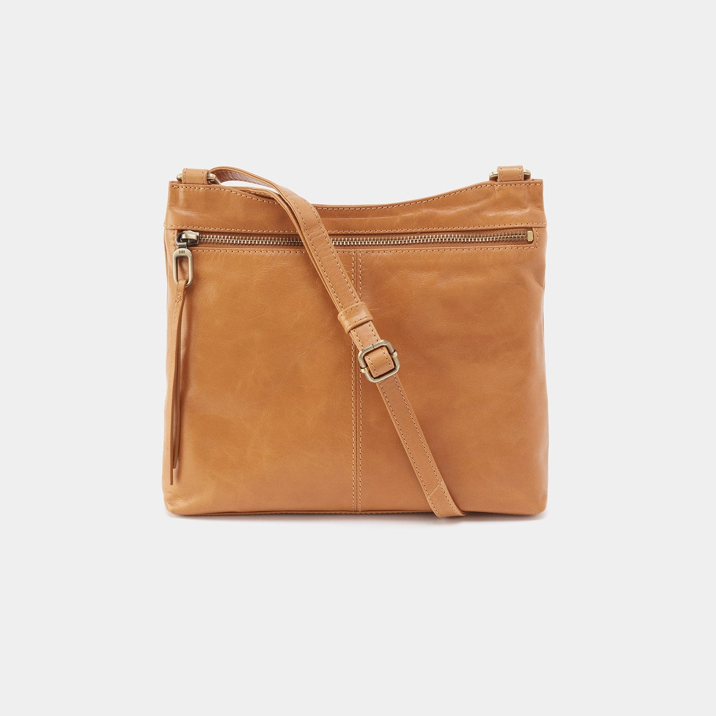 Cambel Crossbody In Polished Leather - Natural Portable Solution Minimal Look