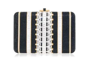 Slim Slide Crystal Lattice Black Evening Ready