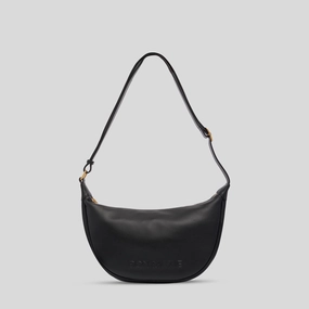 Slouchy Crescent Bag in smooth nappa leather -- Black Durable materials that withstand daily wear Functional Everyday Gear