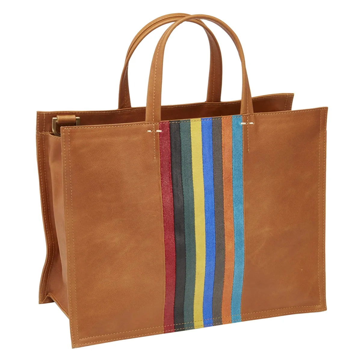 Urban Lifestyle Stylish Simplicity Iris Skinny Stripe Commuter Tote