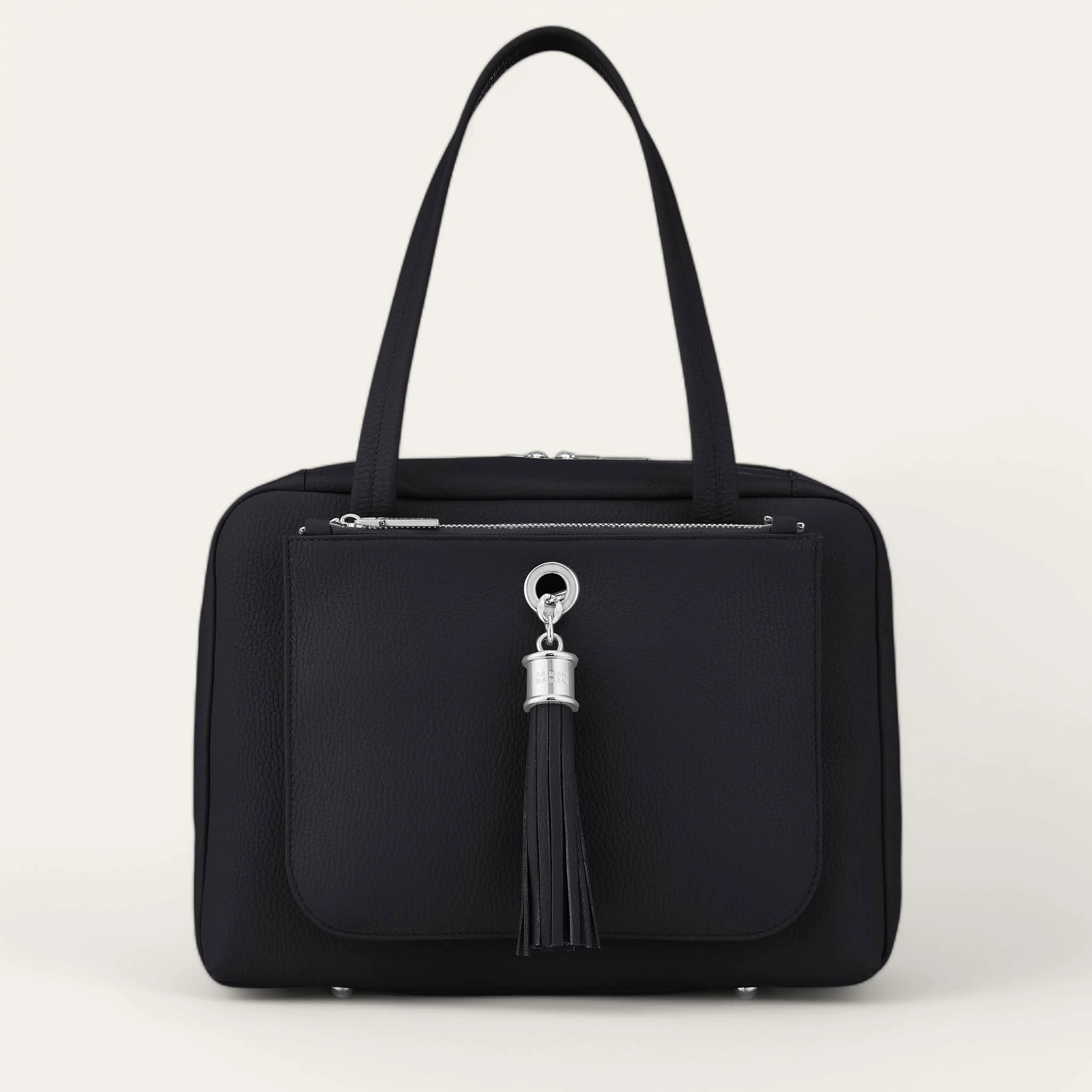 Jessica Shoulder Bag | Black with Silver hardware Effortless Chic