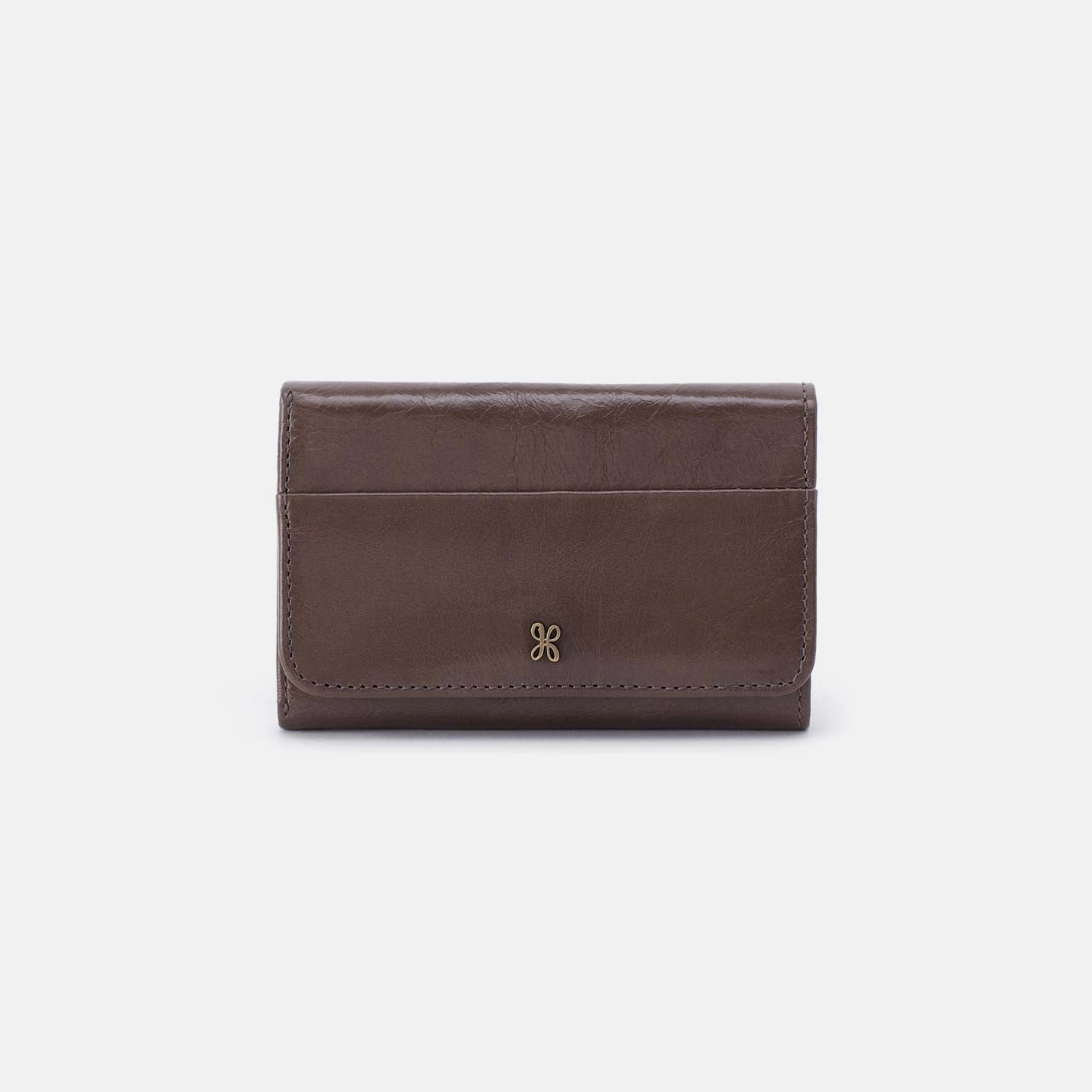 Sleek Utility Jill Trifold Wallet in Polished Leather - Hearthstone