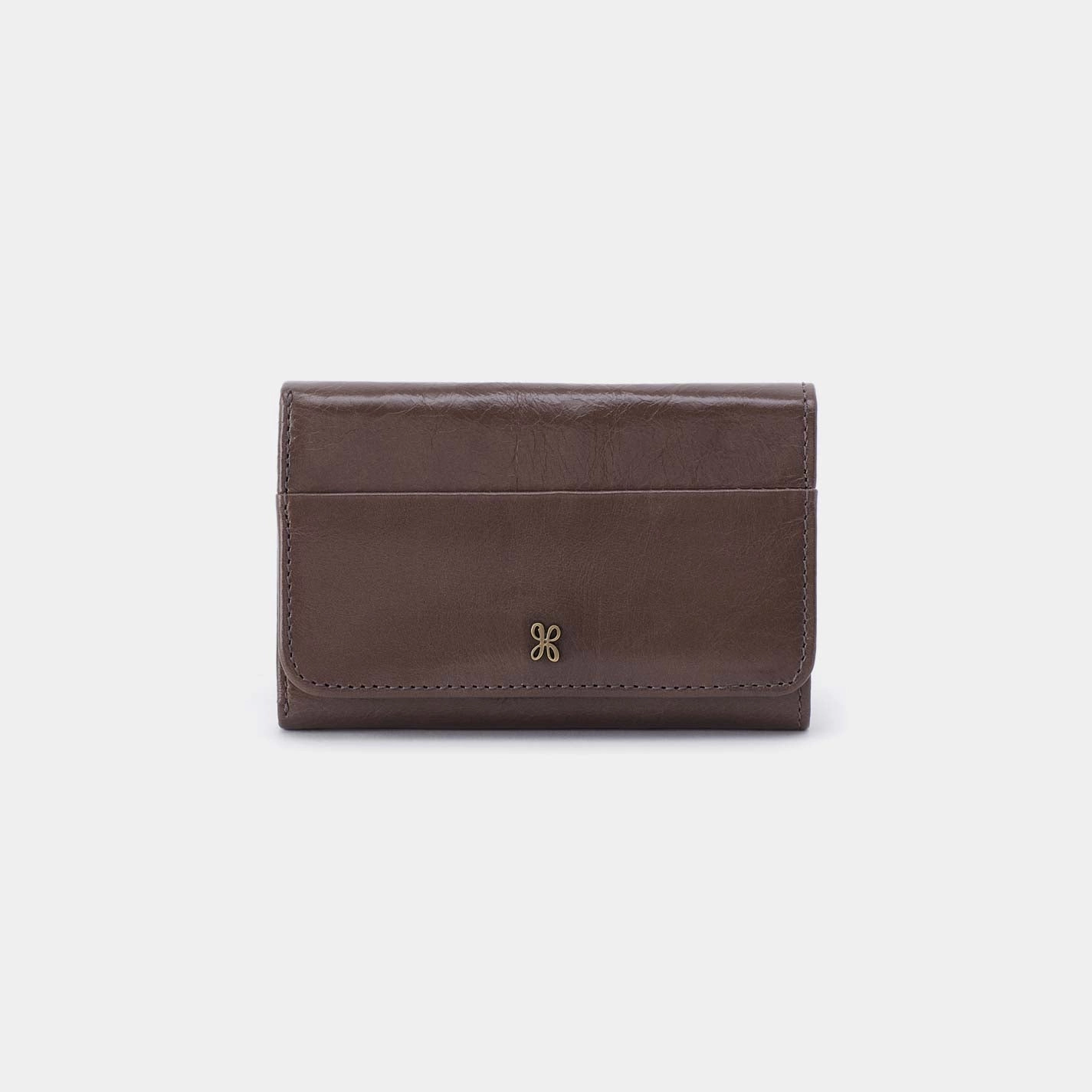 Minimalist Comfort Jill Trifold Wallet in Polished Leather - Hearthstone