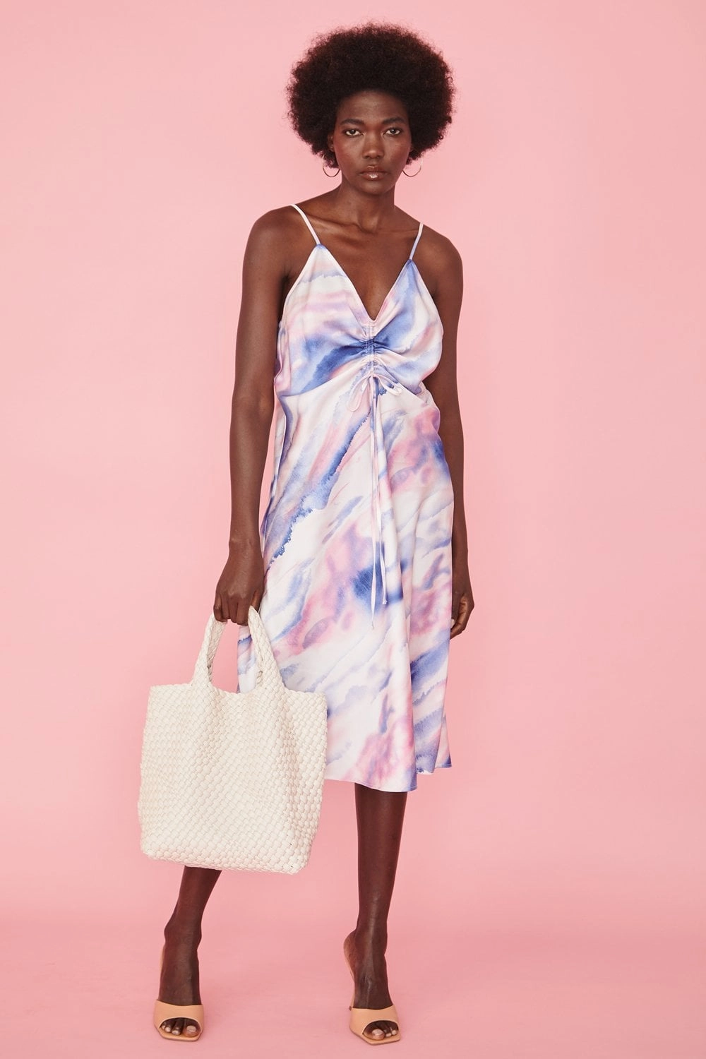 Work Utility Jayley Cream Hand Knitted Leather Tote Bag with Matching Purse Cream PBG25A-D02