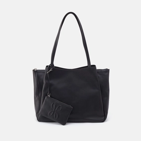 Effortless Organizer Essential Large Tote In Soft Saffiano Leather - Black