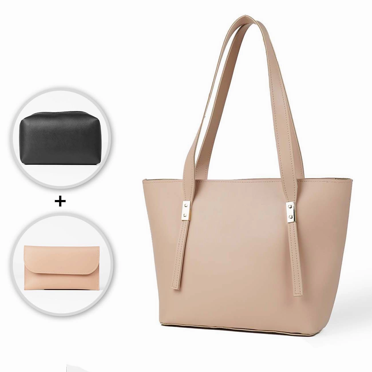 Functional Organizer Trendy Design Falcon tote set of 3 Bag peach