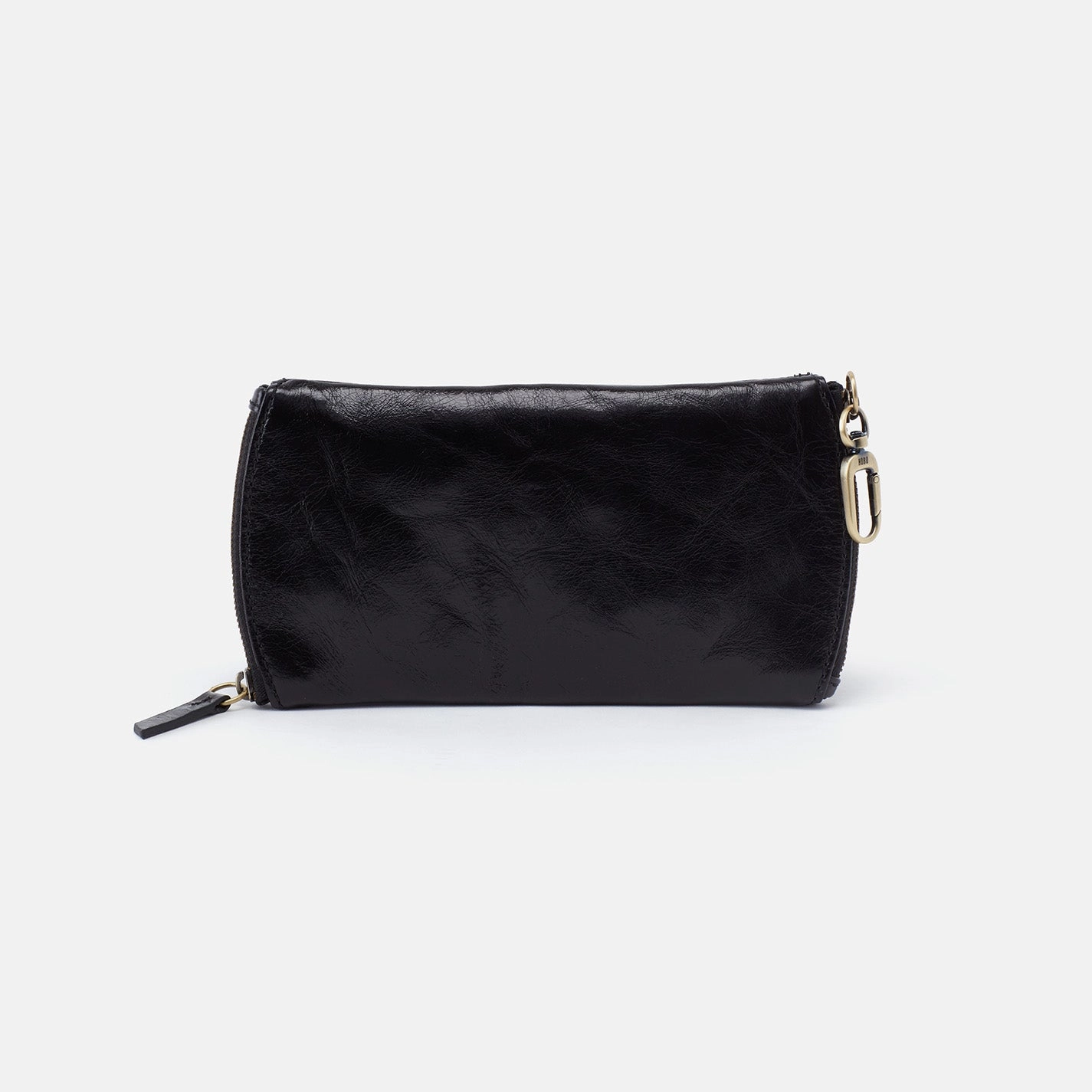 Spark Double Eyeglass Case in Polished Leather - Black Street Functionality