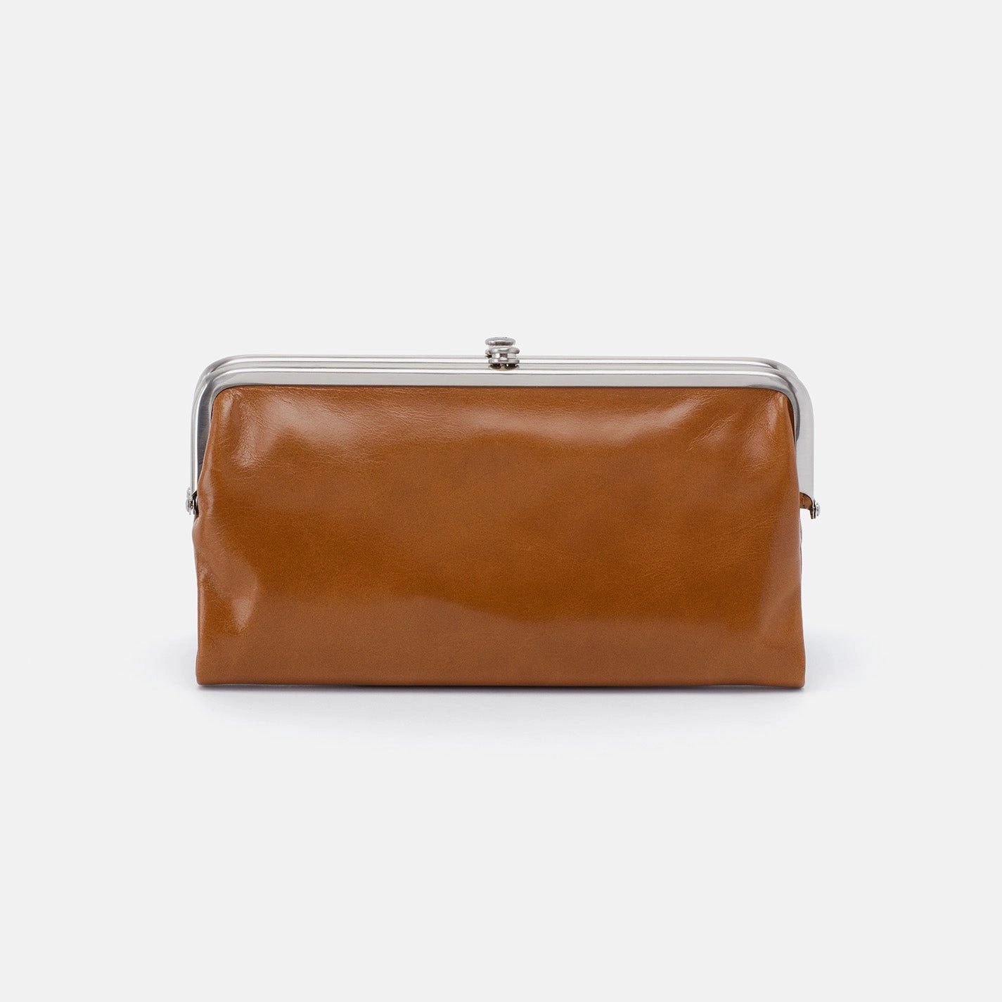 Business Accessory Lauren Clutch-Wallet in Polished Leather - Truffle