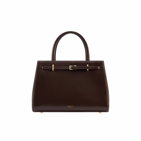 Chocolate Leather Book Tote Bag 25 Sustainable Fabric